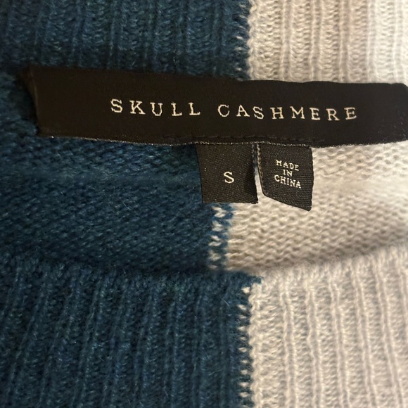 Skull Cashmere Colorblock Skull Sweater | 100% Cashmere | S 💀 - Picture 4 of 5